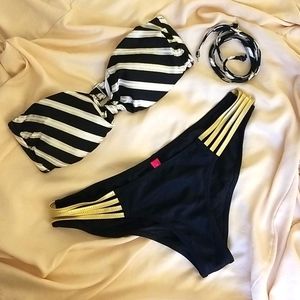 Victoria's Secret Black & Gold Bikini